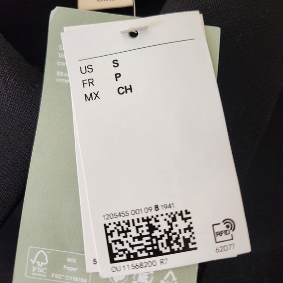 NWT HM RARE Black Button Detail Shirt sz M - Picture 5 of 8